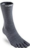 Injinji Liner Crew NuWool Socks (Medium, Charcoal)