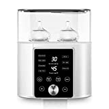 Baby Portable Bottle Warmer, Quickly Warm Bottles of Breastmilk or Formula, Double Bottle Holder with LCD Display Accurate Temperature Control