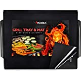 Kona Grill Mat & Grill Pan - The Ultimate Non-Stick Grilling Tray Combo