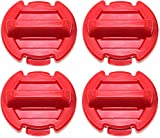 RED 4 Pack, Polaris General RZR Floor Drain Plug, 2015, 2016, 2017, 2018, 2019, 2020, 2021, 2022 Polaris RZR XP 1000 900 XP 4 Turbo