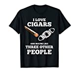 Funny Cigar Accessories Gift Set Cigar Lover Smokers Party T-Shirt