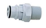 Colder - AO-31303-37 CPC () HFCD241212 Quick-Disconnect Fittings, Valved Male Pipe Thread Inserts, PP, 3/4"
