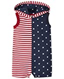 The Children's Place Baby Boys' Short Sleeve 100% Cotton Romper, American Flag, 3-6 Months