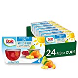 Dole Fruit Bowls Mixed Fruit in Cherry Gel, Gluten Free Healthy Snack, 4 Count (Pack of 6)