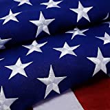 G128  American Flag | 4x6 feet | Heavy Duty Spun Polyester 220GSM  Embroidered Stars, Sewn Stripes, Tough, Durable, Indoor/Outdoor, Vibrant Colors, Brass Grommets, Premium US USA