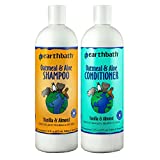 Earthbath Oatmeal & Aloe Shampoo & Conditioner Pet Grooming Set - Itchy, Dry Skin Relief, Made in USA - Vanilla & Almond, 16 oz