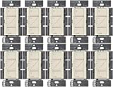 Lutron Caseta Wireless Smart Dimmer Switch for Wall & Ceiling, PD-6WCL-LA, Light Almond, 10-Pack