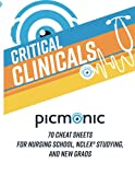 Critical Clinicals: 70 Cheat Sheets for Nursing School, NCLEX Studying, and New Grads: Nursing Mnemonic Visual Learning Resource by Picmonic