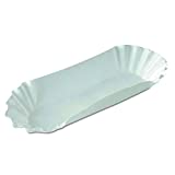 Dixie 8" Medium-Weight Fluted Paper Hot Dog Trays by GP PRO (Georgia-Pacific), White, HD8050, 3,000 Count (250 Trays Per Pack, 12 Packs Per Case)