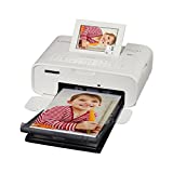 Canon SELPHY CP1300 Wireless Compact Photo Printer, White - Bundle with USB Cable 6', Microfiber Cloth