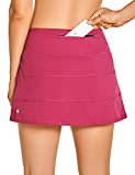 CRZ YOGA Women's Lightweight High Waist Athletic Tennis Skirts Running Workout Sports Golf Skorts with Pockets