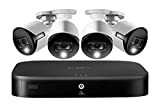 Lorex 4K Indoor/Outdoor Wired Security Camera System, Ultra HD Bullet Cameras with Motion Detection Surveillance, Active Deterrence and Smart Home Compatibility, 2TB 8 Channel DVR, 4 Cameras