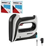 Arrow T50DCD Cordless Staple Gun Kit, Electric Stapler with 3750 Pieces T50 1/4", 3/8", 1/2" Staples, for Upholstery Professional and DIY Projects