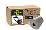 Vonlyst Receipt Paper 3 1/8 x 230 for Square POS Thermal Printer (Pack 12 rolls)