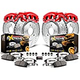 Power Stop KC2154-36 Z36 Truck & Tow Front and Rear Caliper Kit-Drilled/Slotted Brake Rotors, Carbon-Fiber Ceramic Brake Pads, Calipers