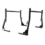 AA-Racks Model X31 800Ibs Capacity Extendable Steel Pick-Up Truck Ladder Rack Two-bar Set - Black