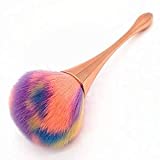 Large Powder Mineral Brush,Foundation Makeup Brush,Powder Brush and Blush Brush for Daily Makeup (Gold-Colorful) 