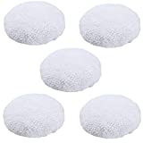 KingBra 5Pcs Car Polisher Pad Bonnet (9 to 10 Inches), Soft Microfiber Polishing Bonnet Buffing Pad Cover, Car Waxing Bonnet Waxer Pads for Car Polisher