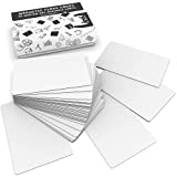 Attractivia 3.7 x 2.8 in Magnetic Medium Blank Cards, Dry Erase Whiteboard Magnets, 20-Pack, Multipurpose White Erasable Labels to Write On for Office, Education and Home Use