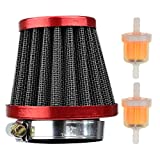 38mm Performance Red Air Filter Plastic Inline Fuel Filters for Chinese GY6 50c 139QMB Motorcycle Scooter Moped 50cc 110cc 125cc SDG SSR Dirt Pit Bike