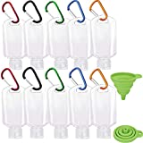 Travel Bottles with Keychain, 2oz/50ml Portable Plastic Travel Bottles - Leakproof Squeeze Bottles with Flip Cap - Empty Refillable Containers for Hand Sanitizer Conditioner Body Wash Liquid etc