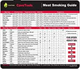 Cave Tools Meat Smoking Food Magnet Sheet with Wood Temperature Chart and Flavor Profile - Pitmaster BBQ Accessories for Smokers, Refrigerators and Metal Grills (Small)