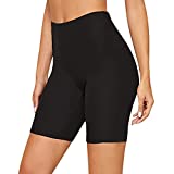 GAYHAY Biker Shorts for Women - 8" Soft Stretch Athletic Summer Shorts for Under Dresses Workout Running Cycling Yoga Black