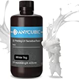 ANYCUBIC 3D Printer Resin, 405nm SLA UV-Curing Resin, High Precision & Rapid Photopolymer for LCD/DLP/SLA 3D Printing(White, 1kg)