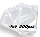 500pcs Set 4''x 6'' | Polyolefin Heat Shrink Wrap Bags | nontoxic/odorless | Perfect Bath Bomb Shrink wrap or soap Packaging| Wrapping, Bottle Sealer, Arts and Crafts, homemaking or Other Small Items