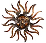 Ten Waterloo 7982 Large Sun Metal Wall Decor, Bronze