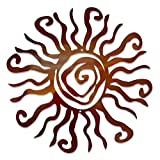 Riverside Designs Wacky Sun Metal Wall Art Outdoor Decor - 36 Inches Rust Proof Wall Sculpture - Ideal for Garden, Home, Farmhouse, Patio and Bedroom - Made in USA (36", Copper)