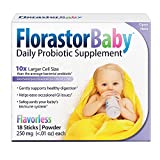 Florastor Baby Daily Probiotic Supplement, Powder Mixes with Milk, Formula or Soft Foods, Saccharomyces Boulardii CNCM I-745 (18 Powder Sticks)