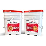 ReadyWise Emergency Food 30-Day Supply, Freeze-Dried Survival Food for Emergencies, Breakfast, Lunch, and Dinner, 2 Buckets, 25-Year Shelf Life, 298 Servings Total