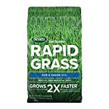 Scotts Turf Builder Rapid Grass Sun & Shade Mix, Combination Seed and Fertilizer, Grows Green Grass in Just Weeks, 5.6 lbs.