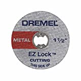 Dremel EZ456B 1 1/2-Inch EZ Lock Rotary Tool Cut-Off Wheels- Rotary Tool Cutting Accessories, Perfect for Slicing Sheet Metal and Copper Pipe, 12 Pieces