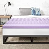 Mellow 3 Inch 5-Zone Memory Foam Mattress Topper, Soothing Lavender Infusion, Queen