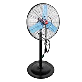 OEMTOOLS 23979 30" Oscillating Pedestal Misting Fan, Outdoor Fan with Mister, Standing Mister for Outside Patio, 7200 CFM, Energy Efficient, Black