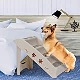 Pet Dog Stairs Steps for high Bed for Small Dogs Washable Carpet Foldable Plastic