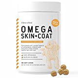 Chew + Heal Salmon Oil for Dogs - 180 Soft Chew Omega Treats for Skin and Coat - Fish Oil Blend of Essential Fatty Acids, Omega 3, 6, and 9, Vitamins, Antioxidants and Minerals - Made in USA