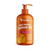 Pure Wild Alaskan Salmon Oil for Dogs & Cats - Omega 3 Skin & Coat Support - Liquid Food Supplement for Pets - Natural EPA + DHA Fatty Acids for Joint Function, Immune & Heart Health 32 Fl Oz