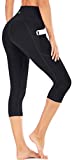 IUGA High Waisted Yoga Pants for Women with Pockets Capri Leggings for Women Workout Leggings for Women Yoga Capris