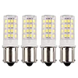 BA15S 12V led AC/DC 1156 1141 S8 SC Single Contact Base 5 Watt Cool White 6000K for Boat, RV, Auto Car, Outdoor Landscape Lighting etc (Pack of 4)