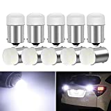 DuaBhoi 10PCS 1156 Led Reverse Light BA15S 1141 1003 7506 P21W 3497 Bulb for RV Car Camper Trailer Brake Stop Parking Backup Tail High Mount Stop Interior Lights Outdoor Landscape Lighting White