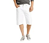 Levi's Men's 569 Loose Straight Shorts, White - Bull Denim - Stretch, 36, Regular