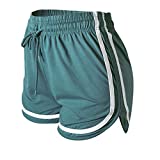 VALINNA Women's Athletic Yoga Running Workout Shorts Lounge Short (S/M (24" -31"), W-Sea)