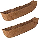 HFHOME 48" Coco Liner Coco Fiber Replacement Liner, 48 inch Natural Window Deck Coco Replacement Liner for Window Box-2PCS