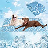 EXPAWLORER Upgraded Dog Cooling Mat - Ice Silk Summer Pet Self Cooling Mats, Washable Portable Keep Cool Pad for Dogs Cats Pets, Ideal for Grate/Floor/Sofa/Pet Bed/Car Seat