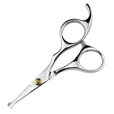 LILYS PET 5.0" Right-Handed Round-Tip Pet Grooming Scissors, Stainless Steel Small Ball Tip for Nose Hair,Ear Hair,Face Hair,Paw Hair for Dogs and Cats