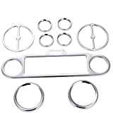 9 PCS Stereo Accent Speedometer Speaker Trim Ring Set Compatible for Harley Davidson Electra Street Glide Ultra Classic Models 1986-2013