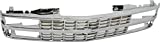 Garage-Pro Grille Assembly Compatible with Chevy C/K Series 1988-1993 All-Chrome with Quad or Composite Headlights